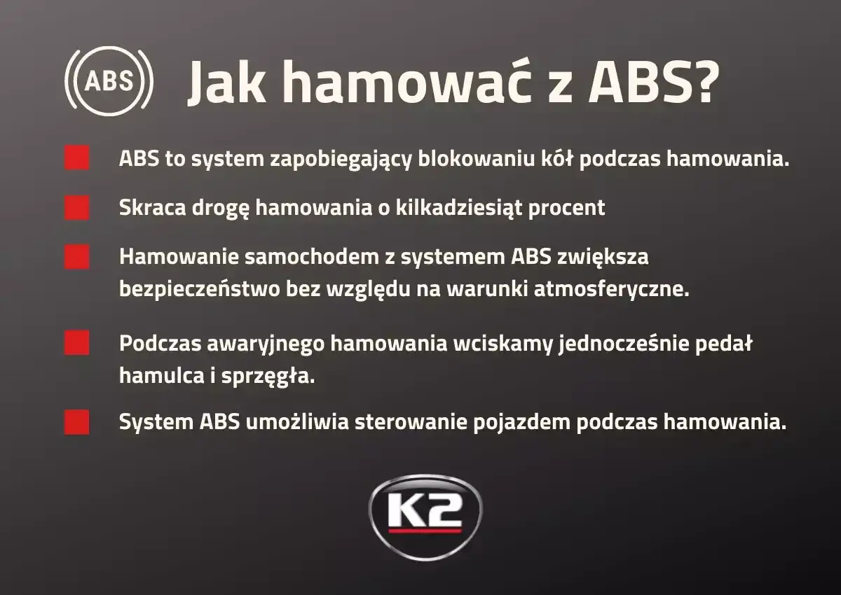 ABS w samochodzie - jak hamować i co oznacza kontrolka?