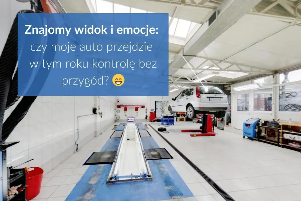 Warsztat samochodowy, auto na podnośniku. Czy moje auto przejdzie badanie techniczne po terminie bez przygód?