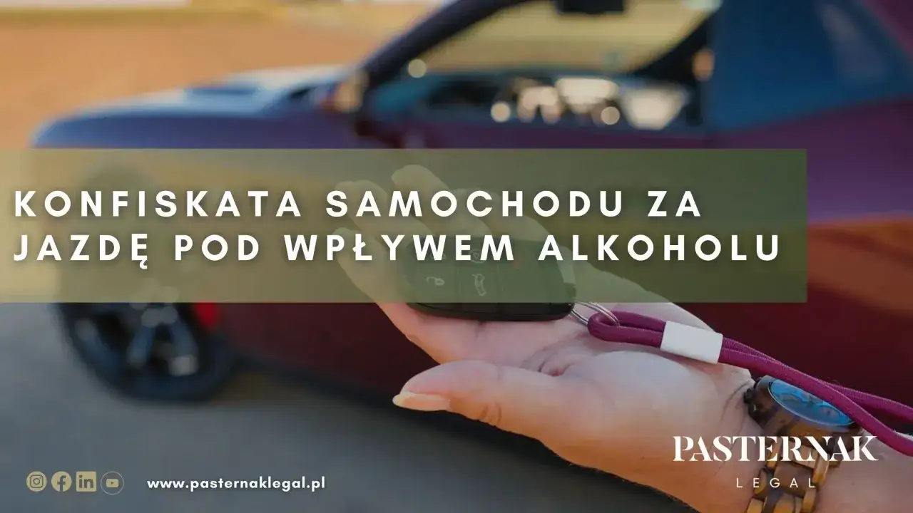 Konfiskata auta za jazdę pod wpływem alkoholu. Kluczyki w dłoni, symbol utraty wolności i pojazdu.
