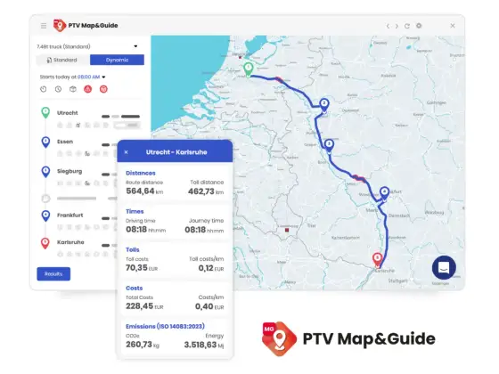 Mapa e-TOLL dla ciężarówek - płatne odcinki i koszt przejazdu